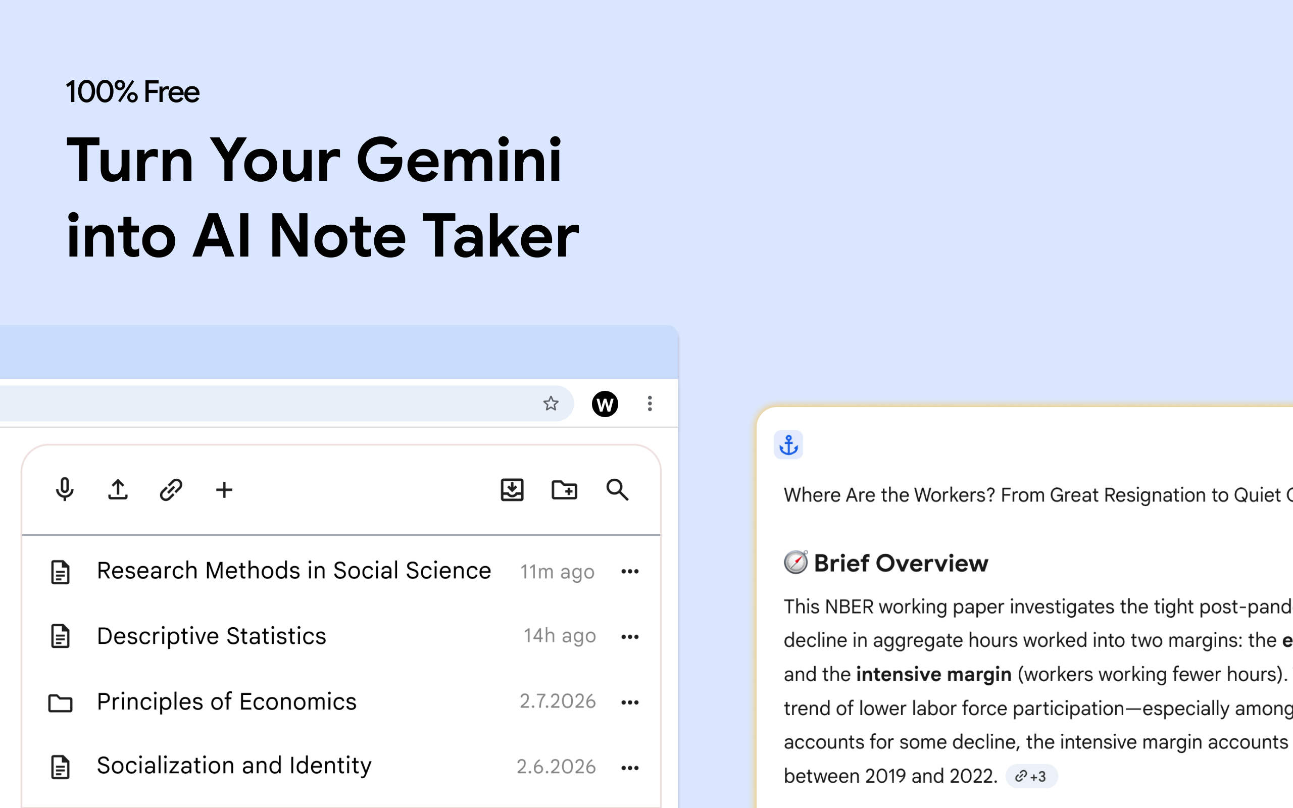 WiselyNote Chrome extension interface